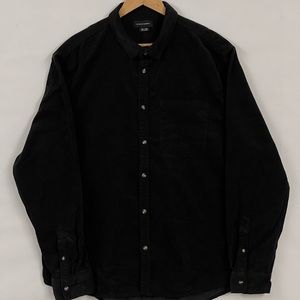 Cotton on Garments Black Corduroy Button Up